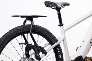 Aeroe Spider Pannier Receiver Rack on bike close up rear