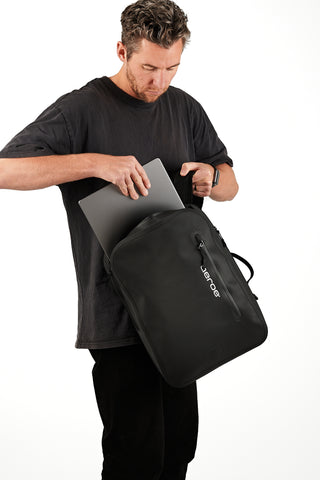 QuickLock Urban Backpack holding laptop