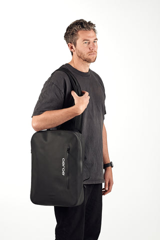 QuickLock Urban Backpack on shoulder