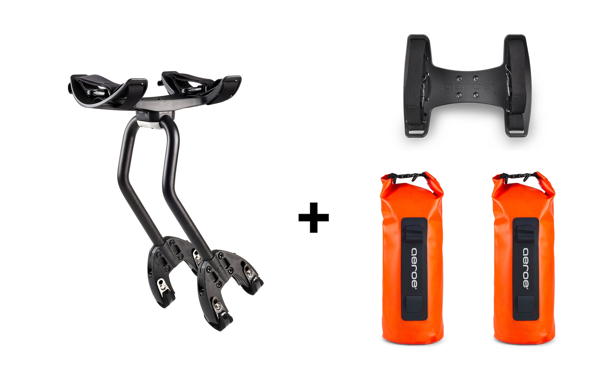 Rack, cradle, 2 orange drybags